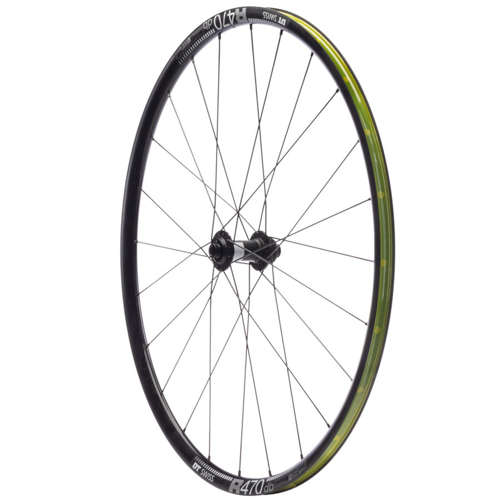DT 350/DT R470db Front Wheel - 700, 12 x 100mm, Center-Lock, Black, 24H