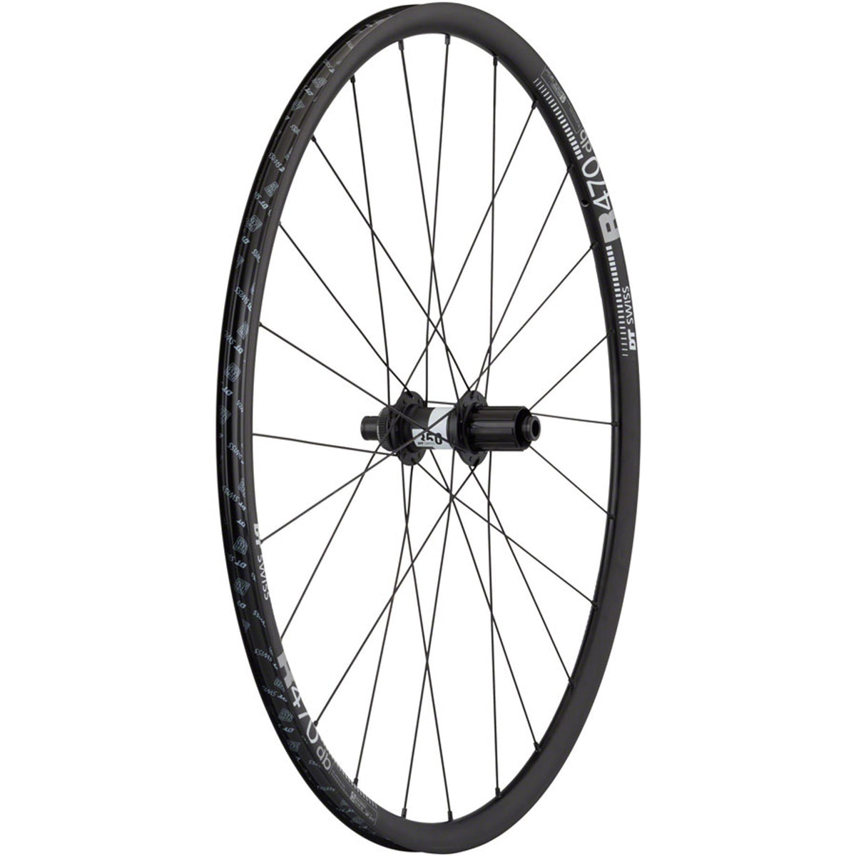 DT 350/DT R470db Rear Wheel - 700, 12 x 142mm, Center-Lock, HG 11 MTN Road, Black, 24H