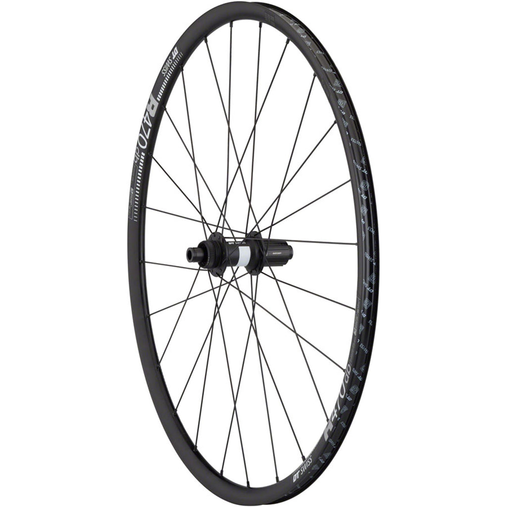 DT 350/DT R470db Rear Wheel - 700, 12 x 142mm, Center-Lock, HG 11 MTN Road, Black, 24H