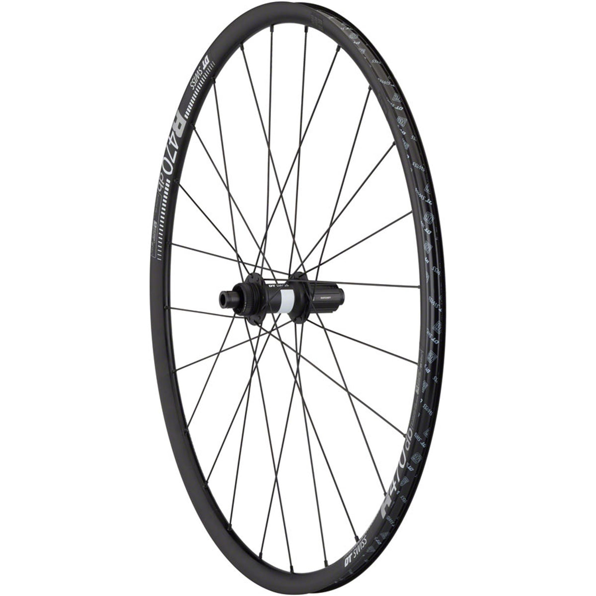 DT 350/DT R470db Rear Wheel - 700, 12 x 142mm, Center-Lock, HG 11 MTN Road, Black, 24H