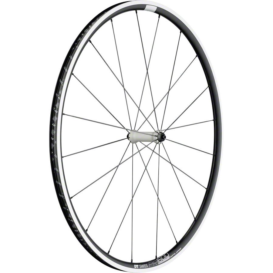 PR 1600 Spline 23 Front Wheel - 700, QR x 100mm, Rim Brake, Black