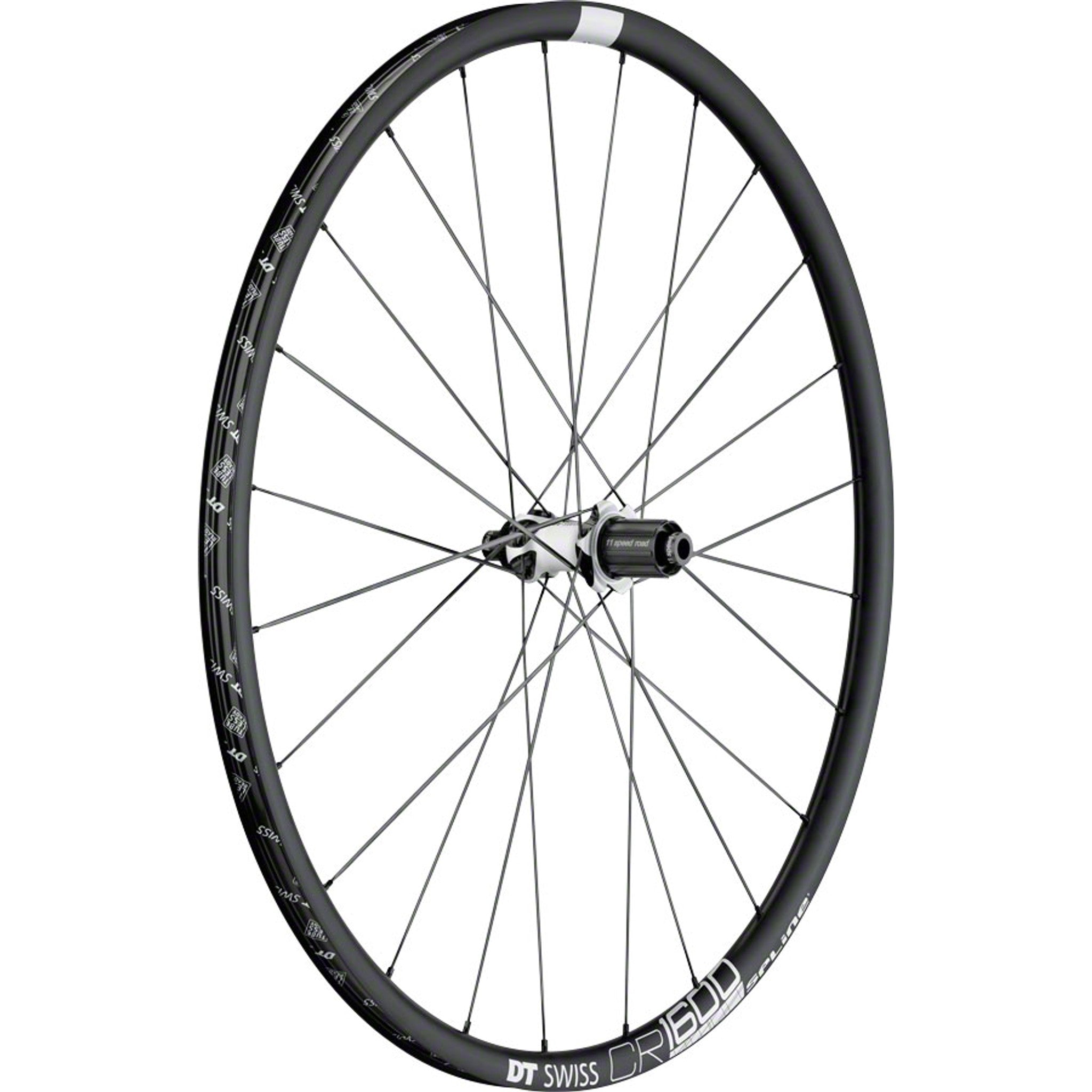 DT Swiss CR 1600 Spline Rear Wheel - 700, 12 x 142mm, Center-Lock, HG 11, Black