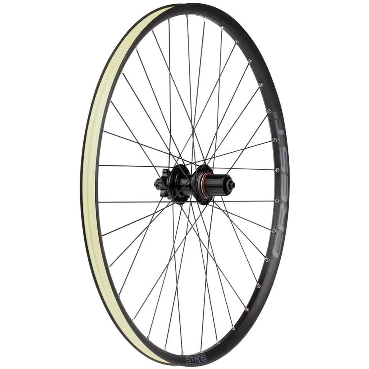 Crest S2 Rear Wheel - 6-Bolt - 32H - Black - 6-Bolt Disc - 25mm internal - Tubeless Ready