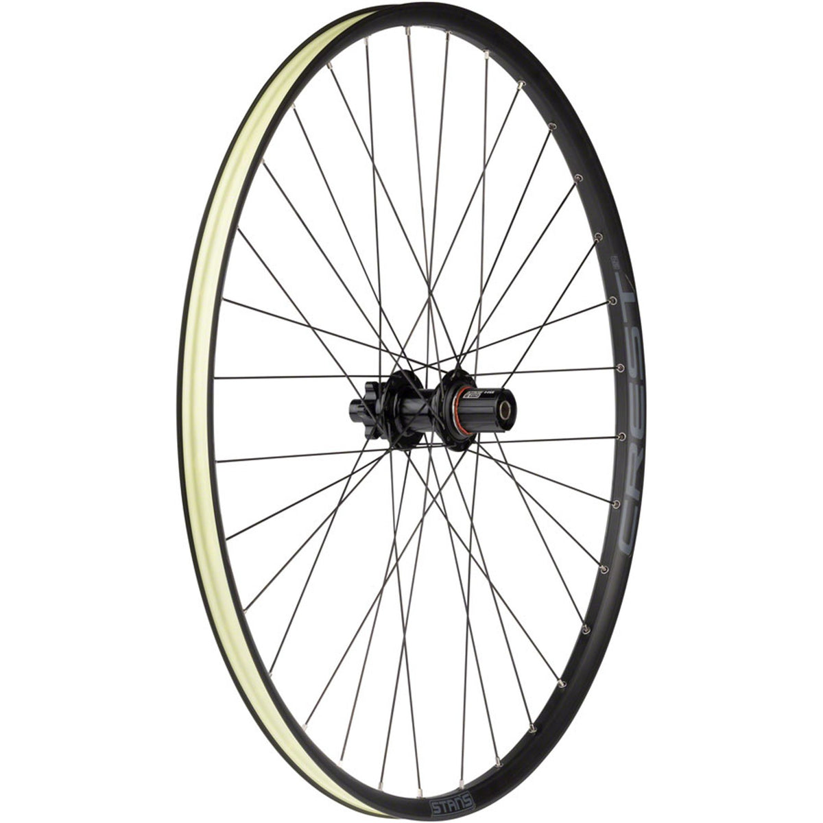 Crest S2 Rear Wheel - 6-Bolt - 32H - Black - 6-Bolt Disc - 25mm internal - Tubeless Ready