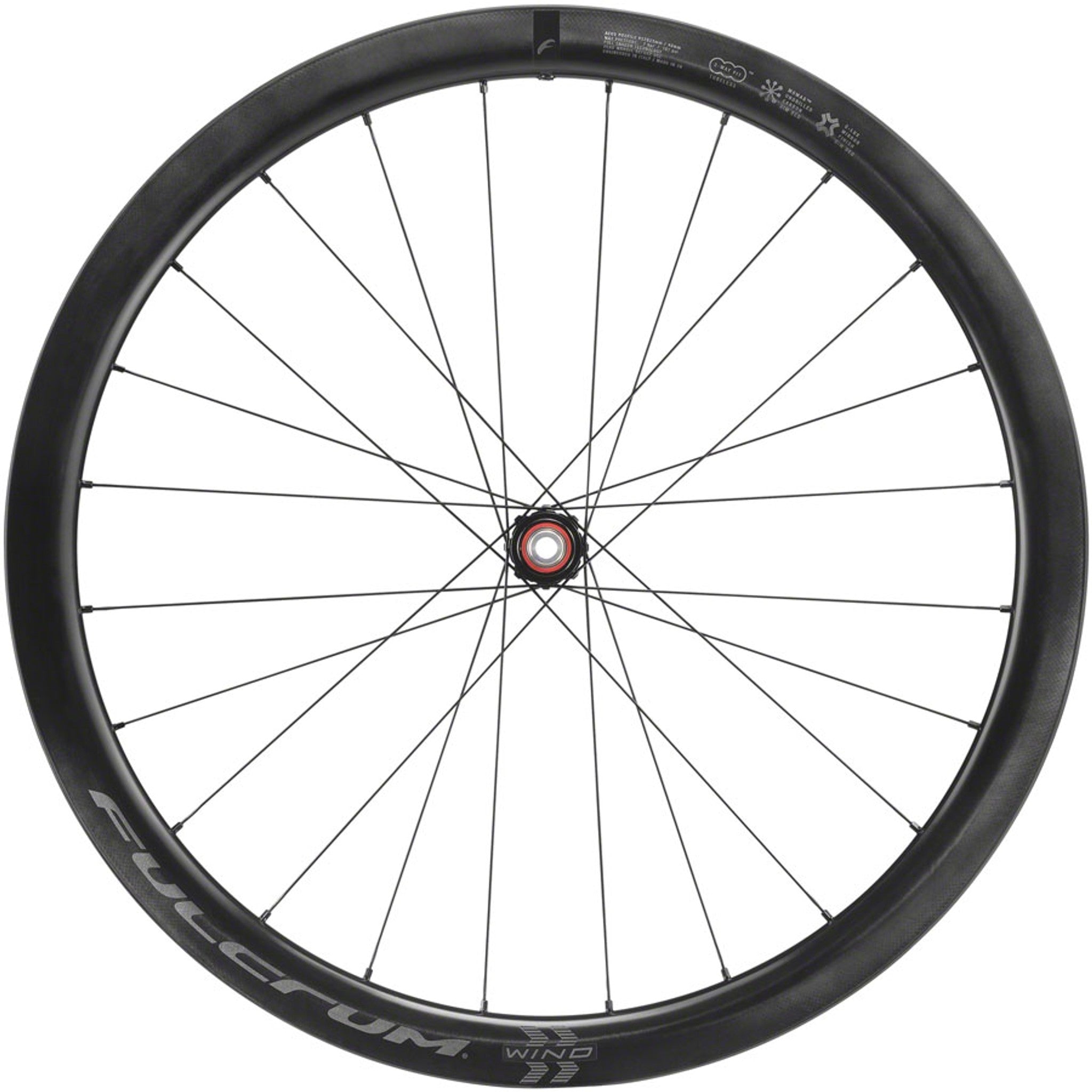 WIND 42 Front Wheel - 700, 12 x 100mm, Center-Lock, Black