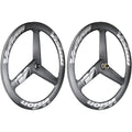 Vision Metron 3-Spoke Wheelset, Tubeless 700c, 3-Spoke Aero Design, Disc Brake, Center Lock Rotor Mount – Black
