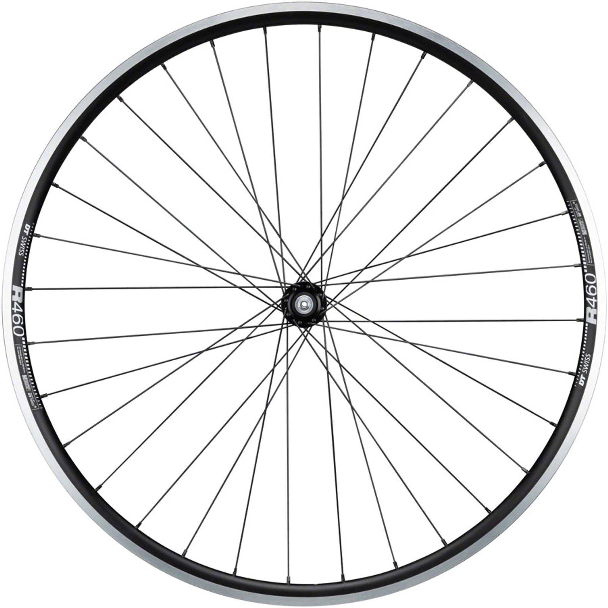 105/R460 Front Wheel - 700, QR x 100mm, Rim Brake, Black, Clincher, 32H