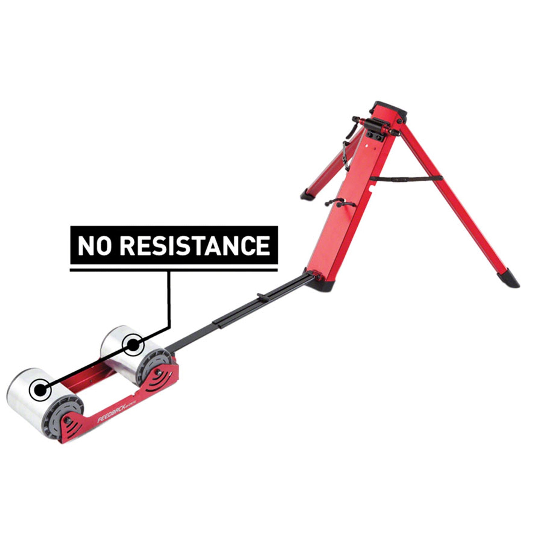Omnium Zero-Drive Rear Wheel Trainer - Fork Mount, No Resistance, Red